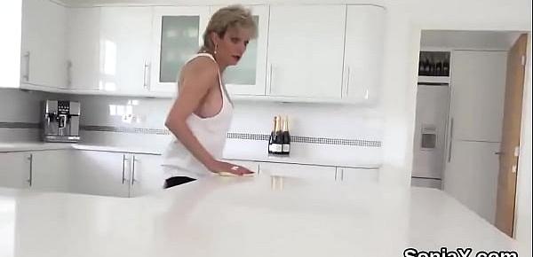  Unfaithful british milf lady sonia exposes her enormous jugs